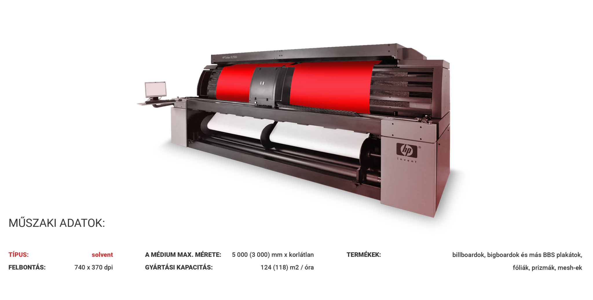 HP SCITEX XL JET 1500 www.kpkprint.hu